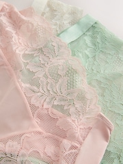 Green/Pink/Cream Floral 3 Pack Knickers - Image 12 of 12