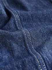 Rinse Blue Gold Horsebit Detail High Rise Wide Leg Jeans - Image 2 of 4