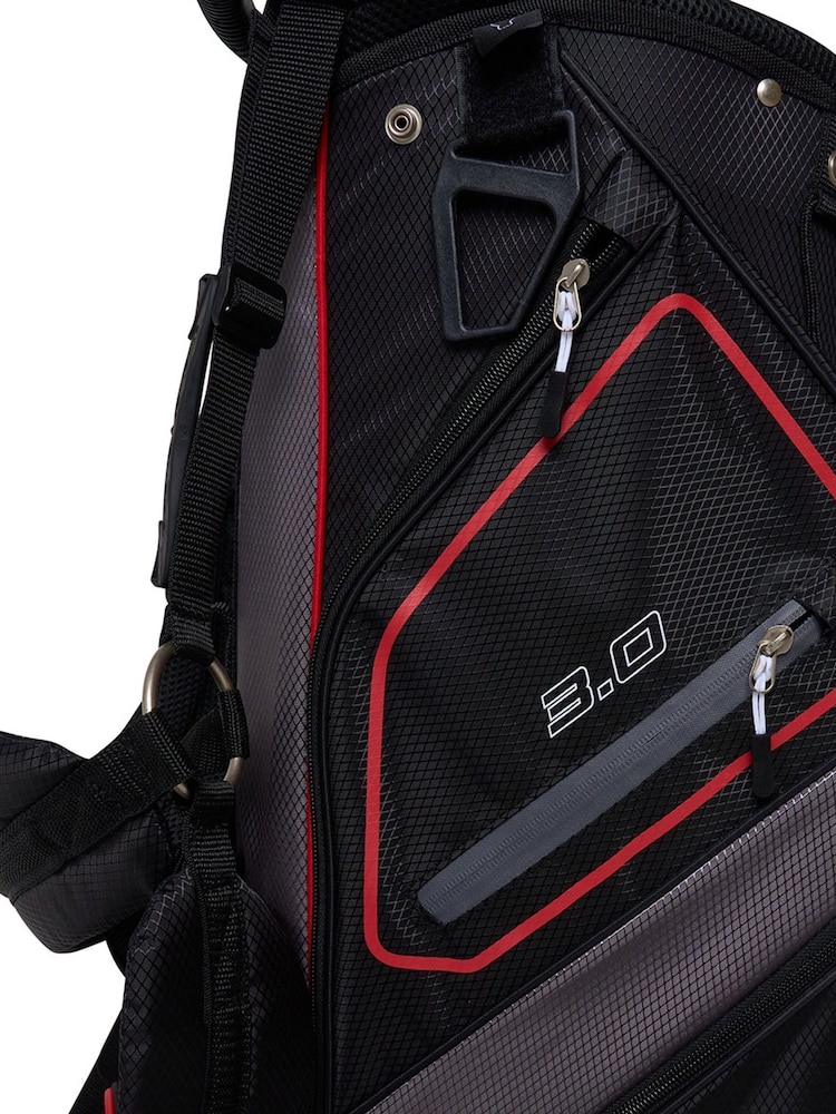 Fazer Golf 3 Stand Black Bag - Image 5 of 5