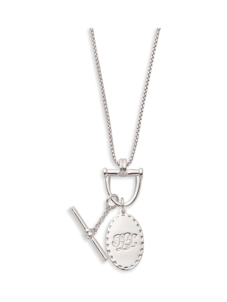 Lauren Ralph Lauren Silver Tone 40 Inch Adjustable Logo Pendant - Image 1 of 1