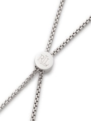 Lauren Ralph Lauren Silver Silver Tone 40 Inch Adjustable Logo Pendant - Image 2 of 3