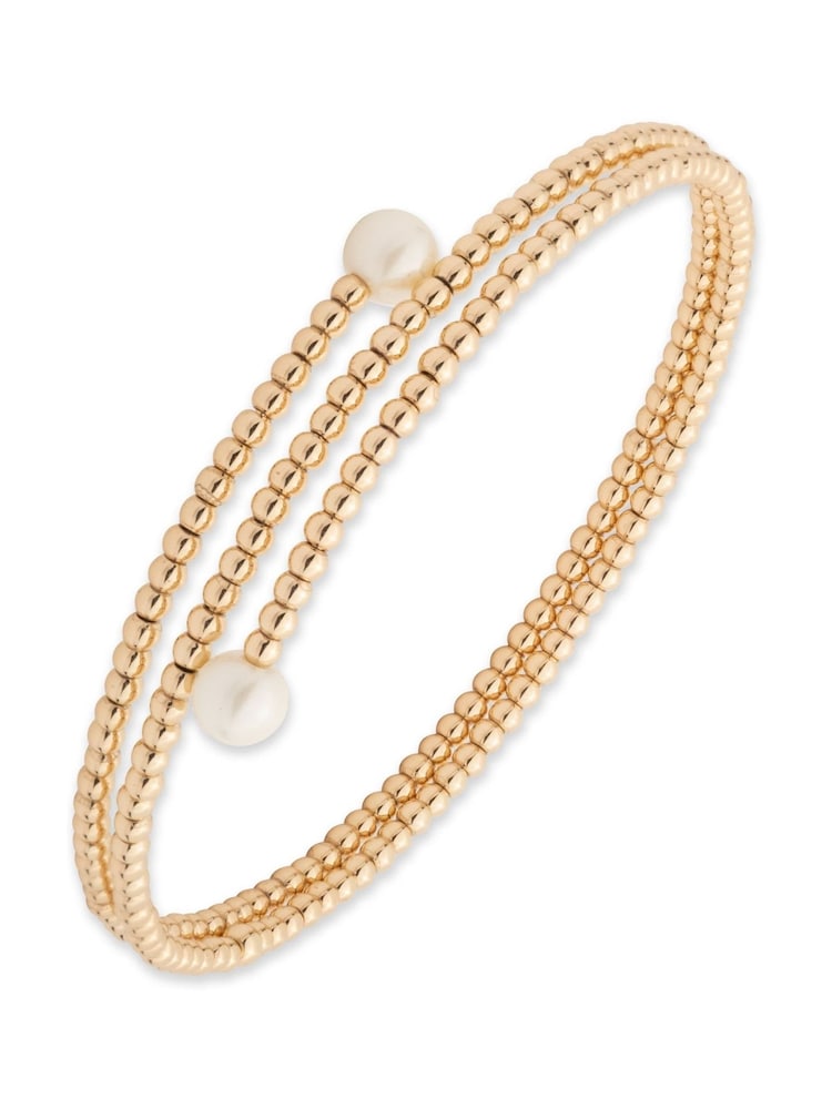 Lauren Ralph Lauren Gold Gold Tone Pearl Wrap Cuff Bracelet - Image 1 of 1 Lauren Ralph Lauren Gold Gold Tone Pearl Wrap Cuff Bracelet - Image 1 of 1