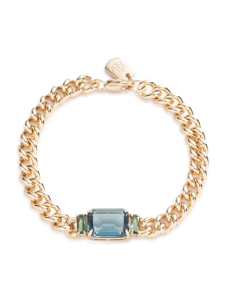 Lauren Ralph Lauren Gold Gold Tone Curb Stone Flex Bracelet - Image 1 of 2