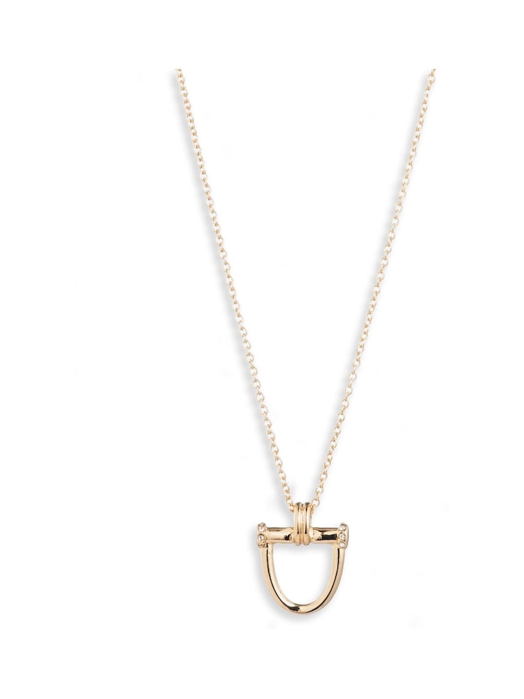 Lauren Ralph Lauren Gold Tone 16" Horsebit Pendant Necklace - Image 1 of 2