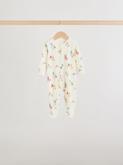 Roz/verde - Pachet 5 de costume de dormit Bebeluș cu fermoar în două direcții (0luni-2ani) - Imaginea 3 din 15