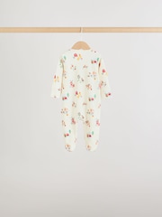 Roz/verde - Pachet 5 de costume de dormit Bebeluș cu fermoar în două direcții (0luni-2ani) - Imaginea 4 din 15