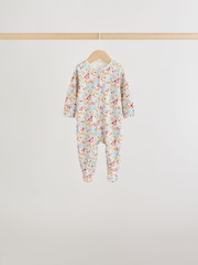 Roz/verde - Pachet 5 de costume de dormit Bebeluș cu fermoar în două direcții (0luni-2ani) - Imaginea 5 din 15