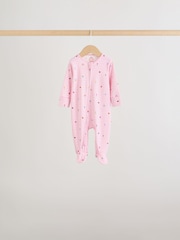 Roz/verde - Pachet 5 de costume de dormit Bebeluș cu fermoar în două direcții (0luni-2ani) - Imaginea 8 din 15