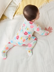 Yellow Two Way Zip Baby Sleepsuits 4 Pack (0mths-2yrs) - Image 10 of 17