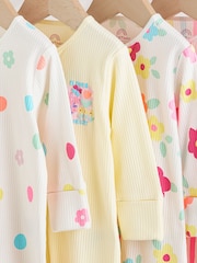 Yellow Two Way Zip Baby Sleepsuits 4 Pack (0mths-2yrs) - Image 13 of 17