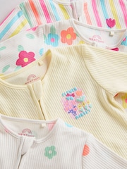 Yellow Two Way Zip Baby Sleepsuits 4 Pack (0mths-2yrs) - Image 14 of 17