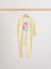 Yellow Two Way Zip Baby Sleepsuits 4 Pack (0mths-2yrs) - Image 4 of 17