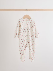 Red/Pink Two Way Zip Baby Sleepsuits 4 Pack (0mths-2yrs) - Image 7 of 12