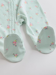 Roz/Galben - Pijamale pentru bebeluși cu fermoar dublu, pachet 4 (0-2ani) - Imaginea 10 din 12