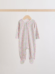 Roz/Galben - Pijamale pentru bebeluși cu fermoar dublu, pachet 4 (0-2ani) - Imaginea 2 din 12