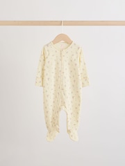 Roz/Galben - Pijamale pentru bebeluși cu fermoar dublu, pachet 4 (0-2ani) - Imaginea 3 din 12