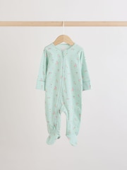 Roz/Galben - Pijamale pentru bebeluși cu fermoar dublu, pachet 4 (0-2ani) - Imaginea 5 din 12