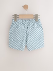 Blå schackbräda - Pull On Shorts (3månader-7år) - Bild 5 av 7