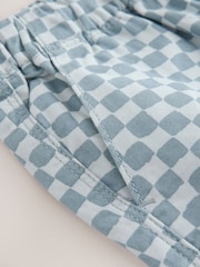 Blå schackbräda - Pull On Shorts (3månader-7år) - Bild 7 av 7
