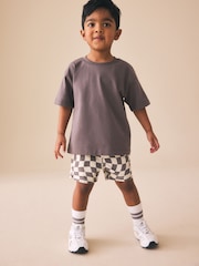 Scacchiera grigia/bianca - Pantaloncini aderenti (3mesi-7anni) - Immagine 2 di 8