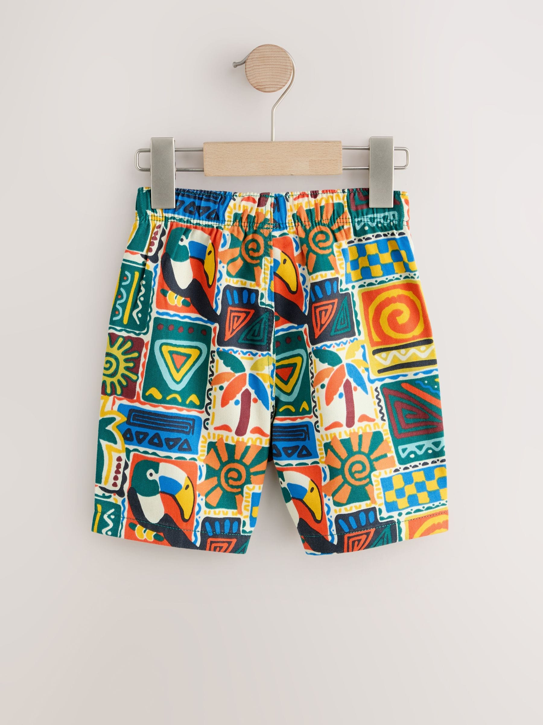 Buy Multi Postcard Print Pull On Bermuda Shorts (3mths-7yrs) from