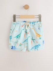 Blue/Yellow/Dino Linen Blend Shorts 3 Pack (3mths-7yrs) - Image 2 of 7