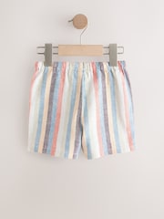 Multi Stripe Linen Blend Pull On Shorts (3mths-7yrs) - Image 5 of 7