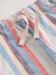 Multi Stripe Linen Blend Pull On Shorts (3mths-7yrs) - Image 7 of 7