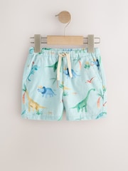 Blue Dino Print - Зыгыр кездемеден тигилген тармал шортылар (3ай -7жыл) - 8ичинен 5 сүрөт