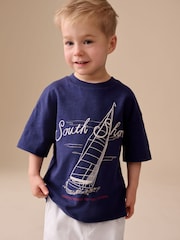 Navy/Chambray/Tan/White/Blue - پل آن شارٹس 5 پیک (3ماہ-7سال) - تصویر 16 از 20