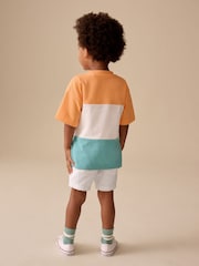 Navy/Chambray/Tan/White/Blue - پل آن شارٹس 5 پیک (3ماہ-7سال) - تصویر 17 از 20