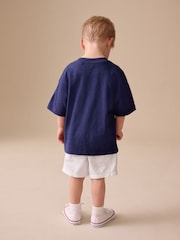 Navy/Chambray/Tan/White/Blue - پل آن شارٹس 5 پیک (3ماہ-7سال) - تصویر 19 از 20