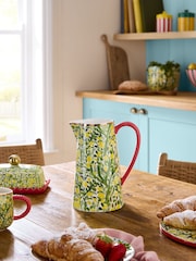 Lucy Tiffney Lemons Floral Ceramic Vase Jug - Image 2 of 5
