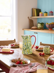 Lucy Tiffney Lemons Floral Ceramic Vase Jug - Image 3 of 5