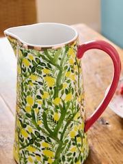 Lucy Tiffney Lemons Floral Ceramic Vase Jug - Image 4 of 5
