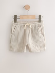 Neutral Soft Textured Pull On Shorts (3mths-7yrs) - Image 4 of 7