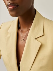 Missoma Gold Tone Lucy Williams T-Bar Knot Pendant Necklace - Image 2 of 5