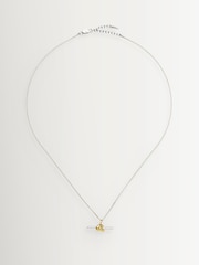 Missoma Gold Tone Lucy Williams T-Bar Knot Pendant Necklace - Image 3 of 5