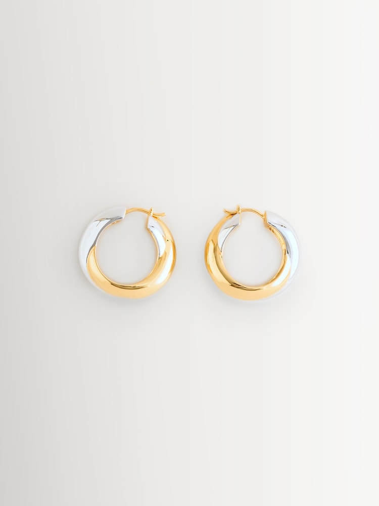 Missoma Silver Tone Lucy Williams Chunky Entwine Hoop Earrings - Image 1 of 1