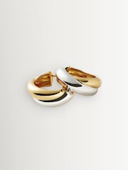 Missoma Silver Tone Lucy Williams Chunky Entwine Hoop Earrings - Image 2 of 6