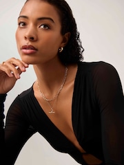 Missoma Gold Tone Ridge T-Bar Chain Necklace - Image 5 of 7