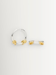 Missoma Silver Tone Lucy Williams Knot Small Hoop Earrings - Image 3 of 3