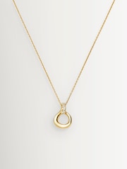 Missoma Gold Tone Molten Snow Twisted Pendant Necklace - Image 4 of 4