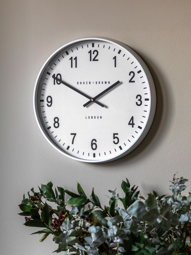 Gallery Home White Cambridge Wall Clock 40cm - Image 1 of 7