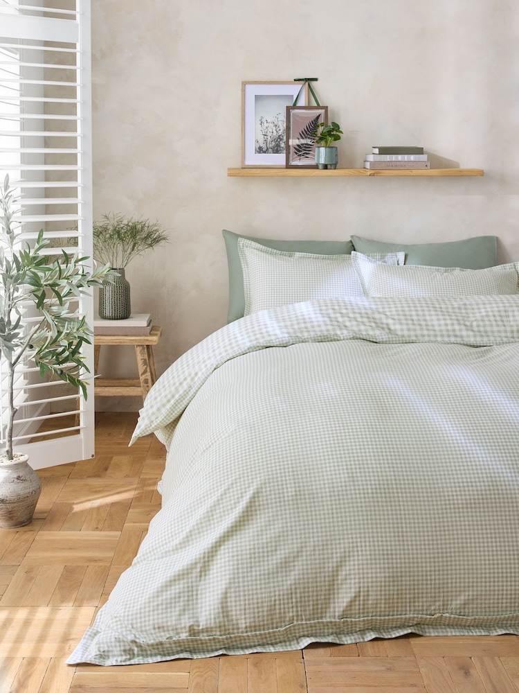 Σετ παπλωματοθήκης και μαξιλαροθήκης διπλής όψης Gingham - Εικόνα 2 από 5 Σετ παπλωματοθήκης και μαξιλαροθήκης διπλής όψης Gingham - Εικόνα 2 από 5