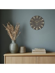 Thomas Kent Clocks Espresso 12' Cedar Wall Clock - Image 1 of 2