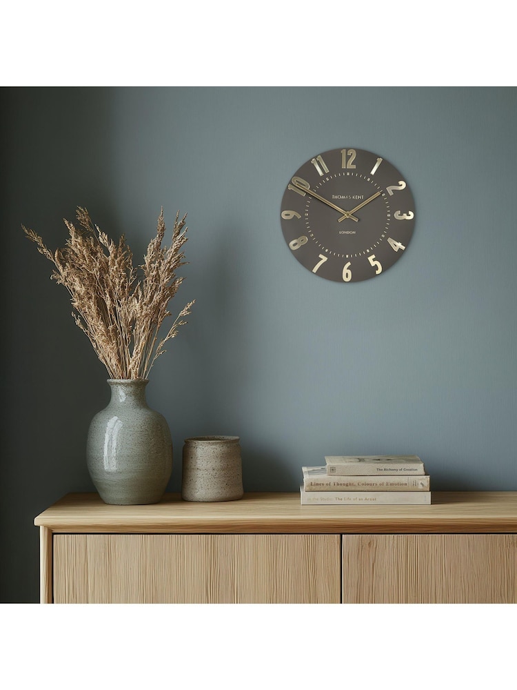 Thomas Kent Clocks Espresso 12' Cedar Wall Clock - Image 1 of 2