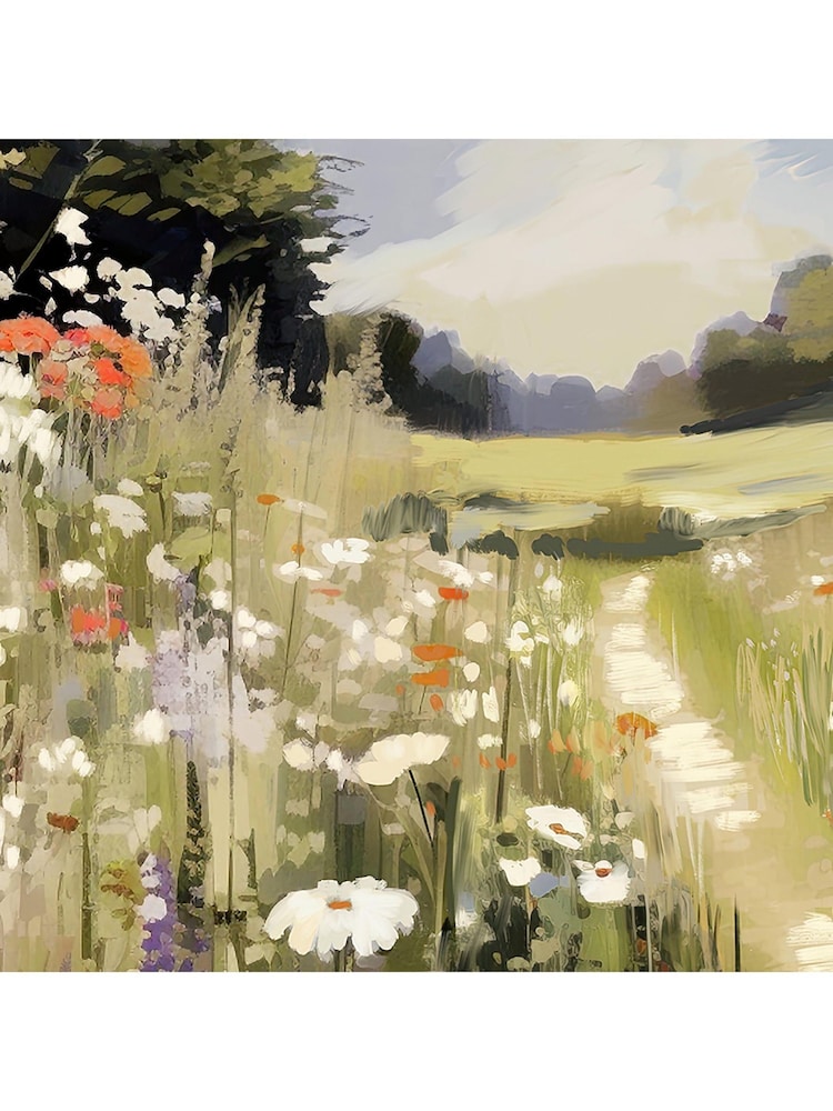 Art Marketing Multicoloured Wildflower Wander Wall Art - Image 2 of 3 Art Marketing Multicoloured Wildflower Wander Wall Art - Image 2 of 3