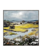 Art Marketing Green Grey Summer Splendour Wall Art - Image 1 of 4