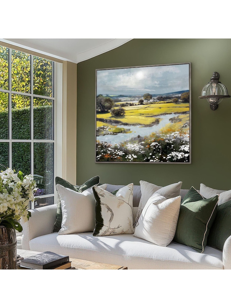 Art Marketing Green Grey Summer Splendour Wall Art - Image 4 of 4 Art Marketing Green Grey Summer Splendour Wall Art - Image 4 of 4